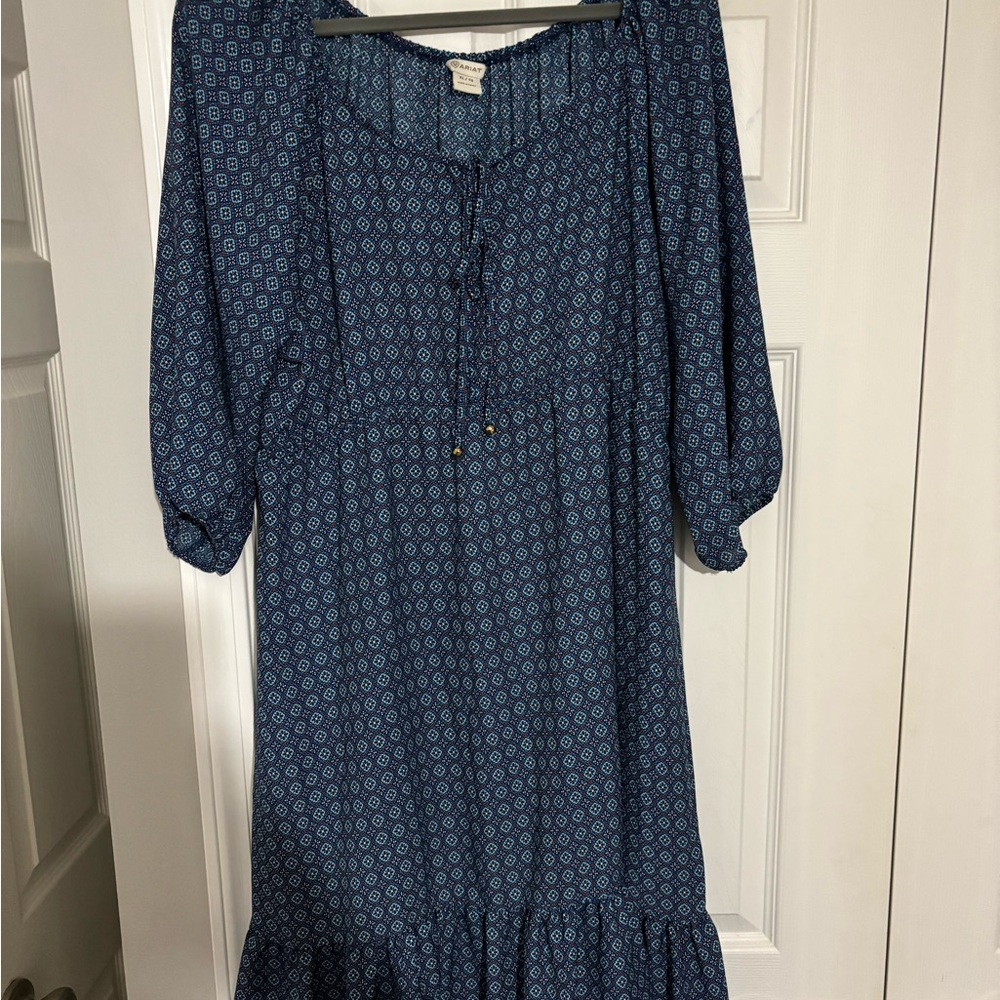 Boho Long Sleeve Patterned Dress